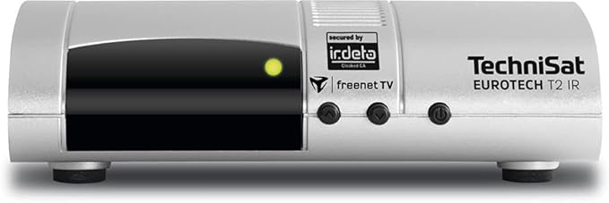 TechniSat Digital GmbH TechniSat EUROTECH T2 IR DVB-T2-Receiver mit Triple Tuner, Irdeto-Zugang für freenet TV, USB, HDMI, HD – 0001
