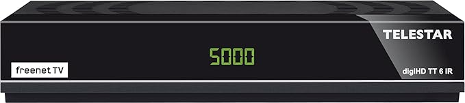 Telestar Digital GmbH Telestar digiHD TT6 IR DVB-T2 HD Receiver mit Triple Tuner, 3 Monate freenet TV inklusive, H.265/HEVC, DVB-C Kabelempfang