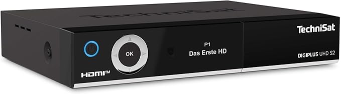 TechniSat DIGIPLUS UHD S2-4K Sat Receiver mit Triple Tuner, UHD/4K, WLAN, LAN, CI+ & USB, Made in Germany – 0000