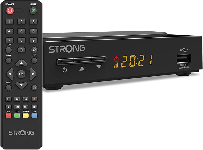 STRONG SRT3030 Digitaler HD-Kabelreceiver mit Triple Tuner, HDMI, Scart & USB, Dolby Audio, Energiesparfunktion