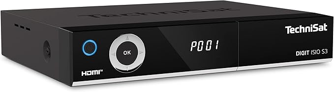 TechniSat DIGIT ISIO S3 HD Sat-Receiver mit Triple Tuner, HDTV, DVB-S2, PVR Aufnahme via USB/NAS, CI+, HDMI – 0000