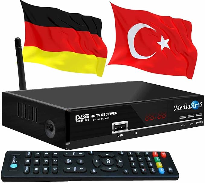 Mediaart-5 Full HD Satelliten-TV-Receiver für Astra & Türksat vorprogrammiert mit WLAN – MEDIAART-5